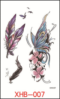 HKM-382739 Floral Geometry Water Transfer Tattoo Stickers for Unique Body Art