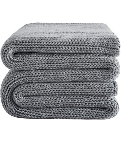 HKM-382803 Checkered Velvet Lambswool Gravity Quilt in Multiple Sizes - Dark Gray and Light Gray