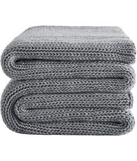 HKM-382803 Checkered Velvet Lambswool Gravity Quilt in Multiple Sizes - Dark Gray and Light Gray