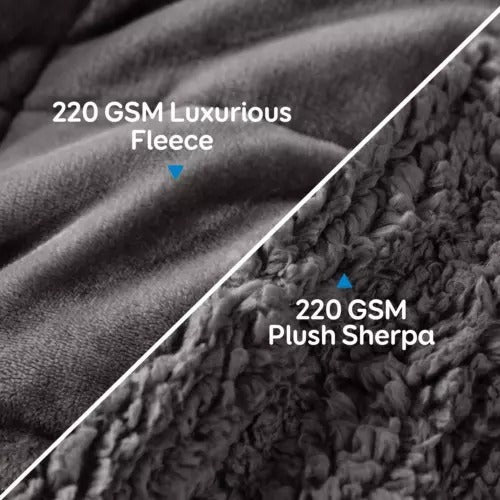 HKM-382803 Checkered Velvet Lambswool Gravity Quilt in Multiple Sizes - Dark Gray and Light Gray