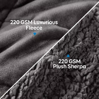 HKM-382803 Checkered Velvet Lambswool Gravity Quilt in Multiple Sizes - Dark Gray and Light Gray