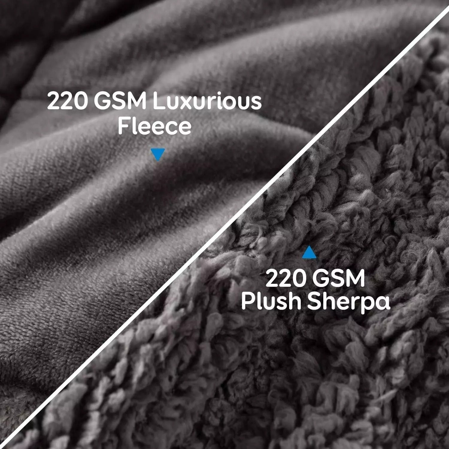 HKM-382803 Checkered Velvet Lambswool Gravity Quilt in Multiple Sizes - Dark Gray and Light Gray