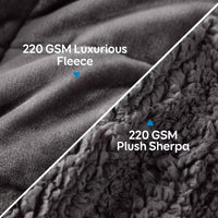 HKM-382803 Checkered Velvet Lambswool Gravity Quilt in Multiple Sizes - Dark Gray and Light Gray