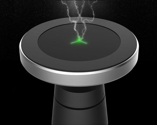 HKM-382995 Magnetic Wireless Car Charger and Phone Mount with Vent Clip, Qi Standard, Black Aluminum Alloy and ABS Design