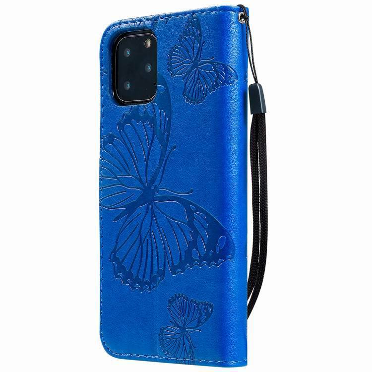 HKM-383059 3D Embossed Leather Wallet Case with Lanyard for iPhone X/XS, XR, XS Max - Solid Color Options Available