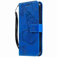 HKM-383059 3D Embossed Leather Wallet Case with Lanyard for iPhone X/XS, XR, XS Max - Solid Color Options Available