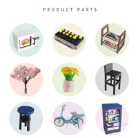 HKM-383059 Wooden DIY Dollhouse Furniture Set for Kids, 1:24 Scale Miniature Playroom Decoration