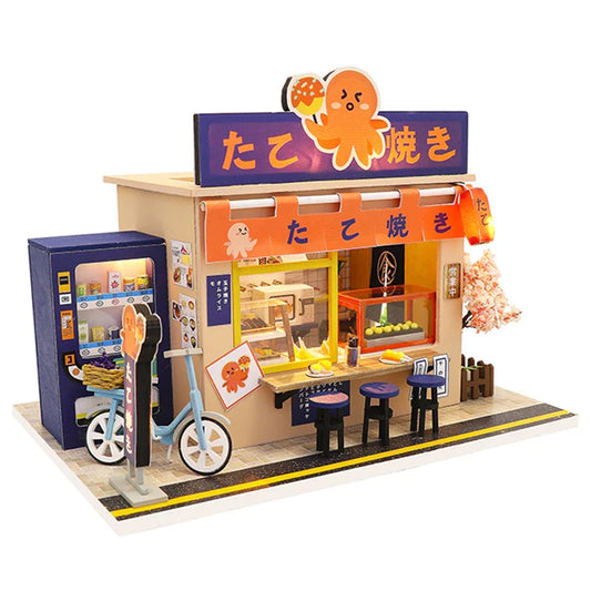 KTX-383059 Wooden DIY Dollhouse Furniture Set for Kids, 1:24 Scale Miniature Playroom Decoration