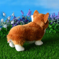 HKM-383123 Corgi Plush Toy - Soft Simulation Dog Doll, Standing 33 cm