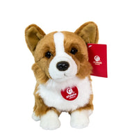 HKM-383123 Corgi Plush Toy - Soft Simulation Dog Doll, Standing 33 cm