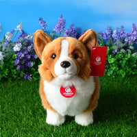 HKM-383123 Corgi Plush Toy - Soft Simulation Dog Doll, Standing 33 cm