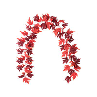 HKM-383251 Halloween Party Simulation Rattan Decor in Maple Leaf Colors