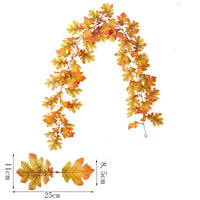 HKM-383251 Halloween Party Simulation Rattan Decor in Maple Leaf Colors