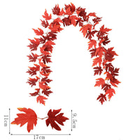 HKM-383251 Halloween Party Simulation Rattan Decor in Maple Leaf Colors