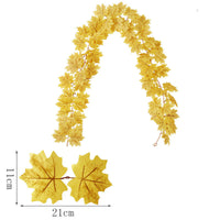 HKM-383251 Halloween Party Simulation Rattan Decor in Maple Leaf Colors