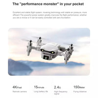 HKM-383315 Foldable Mini Drone with 720P HD Camera, Altitude Hold, and Headless Mode for Kids and Adults