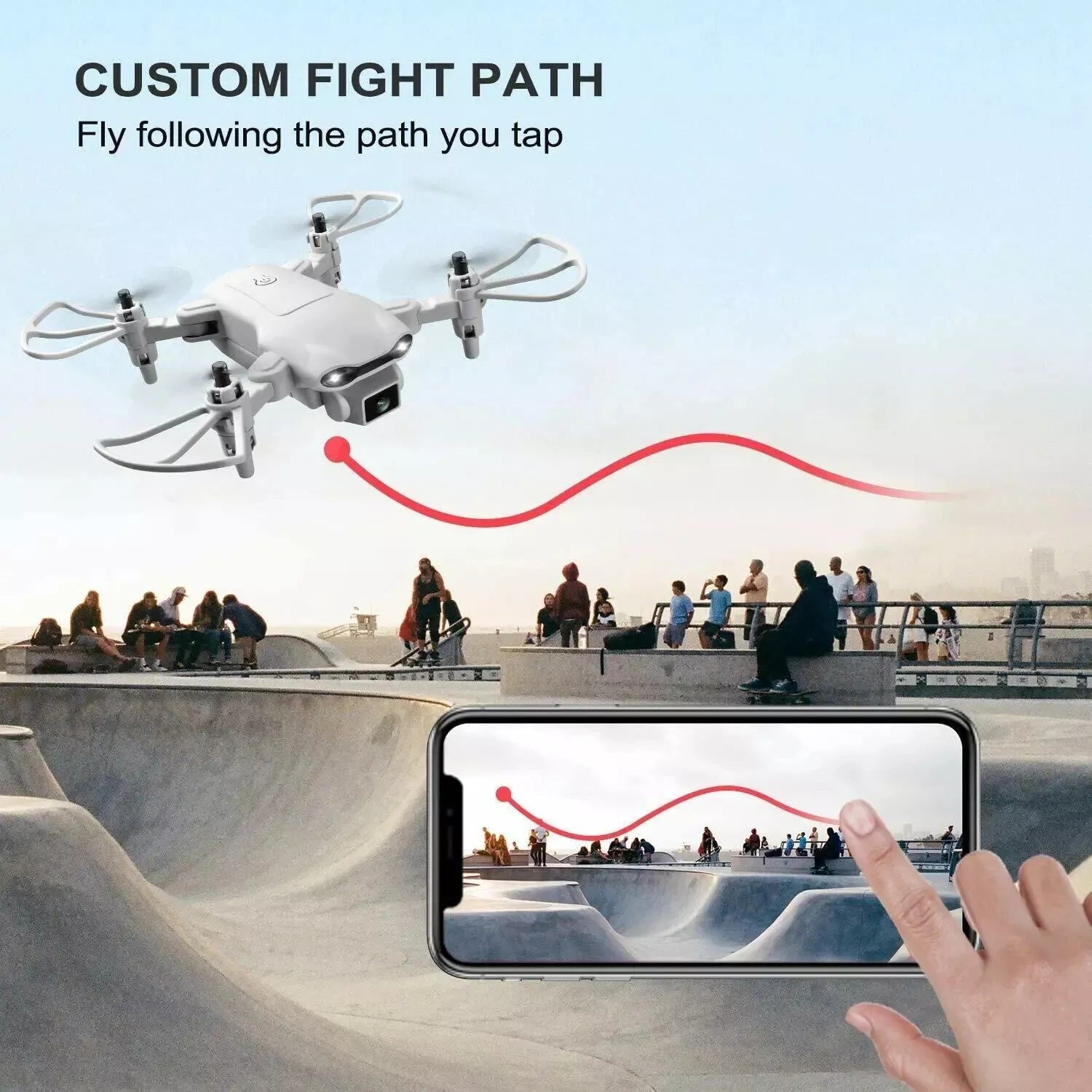 HKM-383315 Foldable Mini Drone with 720P HD Camera, Altitude Hold, and Headless Mode for Kids and Adults