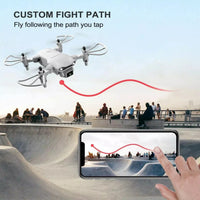 HKM-383315 Foldable Mini Drone with 720P HD Camera, Altitude Hold, and Headless Mode for Kids and Adults