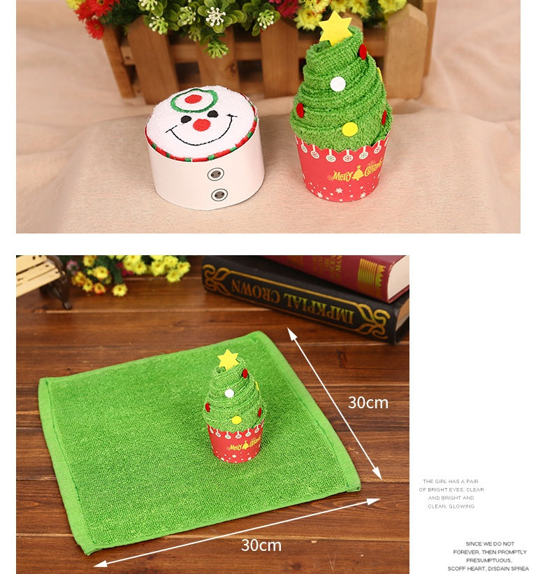 HKM-383571 Cotton Christmas Face Towel Gift Box