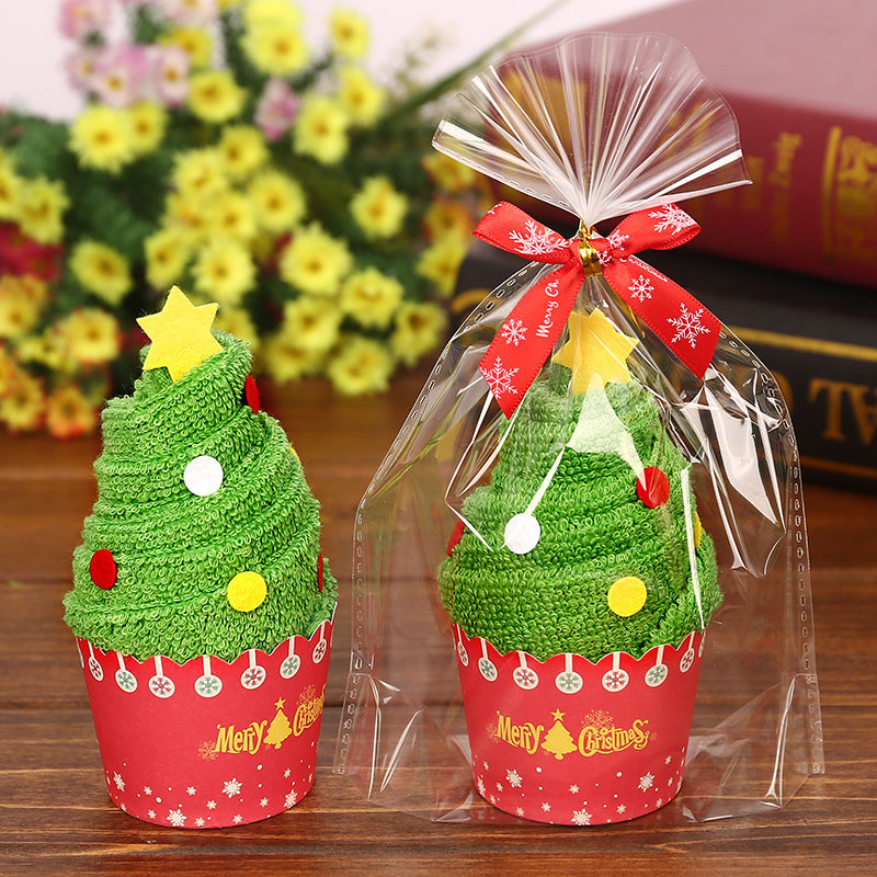 HKM-383571 Cotton Christmas Face Towel Gift Box