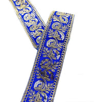 HKM-383635 Gold Thread Polyester Embroidery Ribbon - Bohemian Style Crafting Supplies