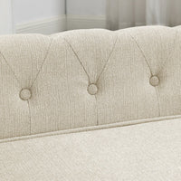 HKM-383763 Elegant Elevated Dog Sofa Bed for Medium and Large Breeds, Modern Design in Beige with Easy-Clean Fabric