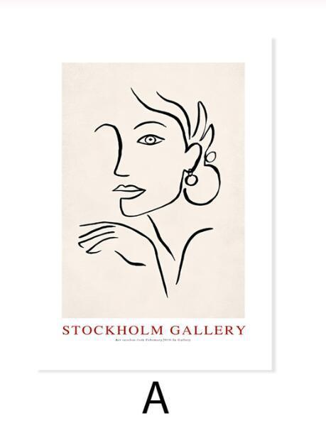 HKM-383891 Scandinavian Abstract Wall Art Poster in Rectangle Shape - Non-Woven Fabric, Thin and Thick Plates Available