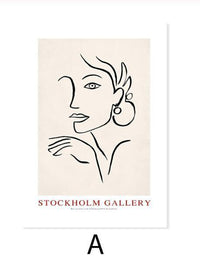 HKM-383891 Scandinavian Abstract Wall Art Poster in Rectangle Shape - Non-Woven Fabric, Thin and Thick Plates Available