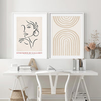 HKM-383891 Scandinavian Abstract Wall Art Poster in Rectangle Shape - Non-Woven Fabric, Thin and Thick Plates Available