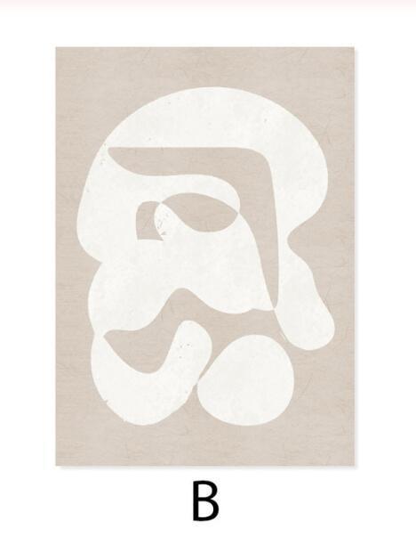 HKM-383891 Scandinavian Abstract Wall Art Poster in Rectangle Shape - Non-Woven Fabric, Thin and Thick Plates Available