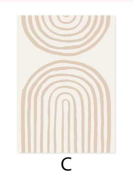 HKM-383891 Scandinavian Abstract Wall Art Poster in Rectangle Shape - Non-Woven Fabric, Thin and Thick Plates Available