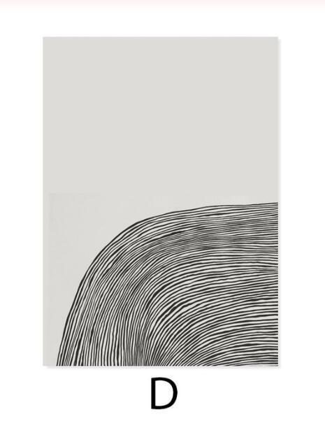 HKM-383891 Scandinavian Abstract Wall Art Poster in Rectangle Shape - Non-Woven Fabric, Thin and Thick Plates Available
