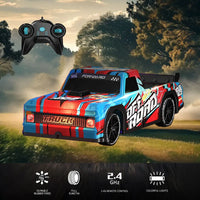 HKM-383955 Remote Control High-Speed Drift Pickup Car, 1/24 Scale, Indoor-Outdoor Use, Multi-Function, 4 Channels, 2 Colors