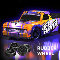 HKM-383955 Remote Control High-Speed Drift Pickup Car, 1/24 Scale, Indoor-Outdoor Use, Multi-Function, 4 Channels, 2 Colors
