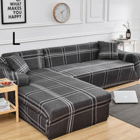 HKM-384019 Universal Non-Slip Cotton Sofa Cover with Plants and Flowers Design for Indoor Protection and Cleaning