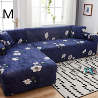 HKM-384019 Universal Non-Slip Cotton Sofa Cover with Plants and Flowers Design for Indoor Protection and Cleaning