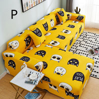 HKM-384019 Universal Non-Slip Cotton Sofa Cover with Plants and Flowers Design for Indoor Protection and Cleaning