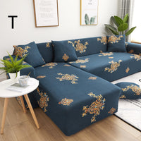 HKM-384019 Universal Non-Slip Cotton Sofa Cover with Plants and Flowers Design for Indoor Protection and Cleaning