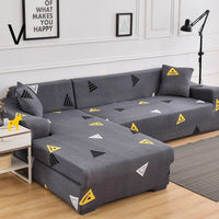 HKM-384019 Universal Non-Slip Cotton Sofa Cover with Plants and Flowers Design for Indoor Protection and Cleaning