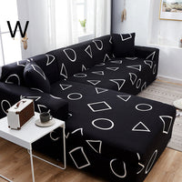 HKM-384019 Universal Non-Slip Cotton Sofa Cover with Plants and Flowers Design for Indoor Protection and Cleaning