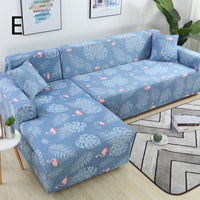 HKM-384019 Universal Non-Slip Cotton Sofa Cover with Plants and Flowers Design for Indoor Protection and Cleaning