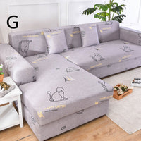 HKM-384019 Universal Non-Slip Cotton Sofa Cover with Plants and Flowers Design for Indoor Protection and Cleaning