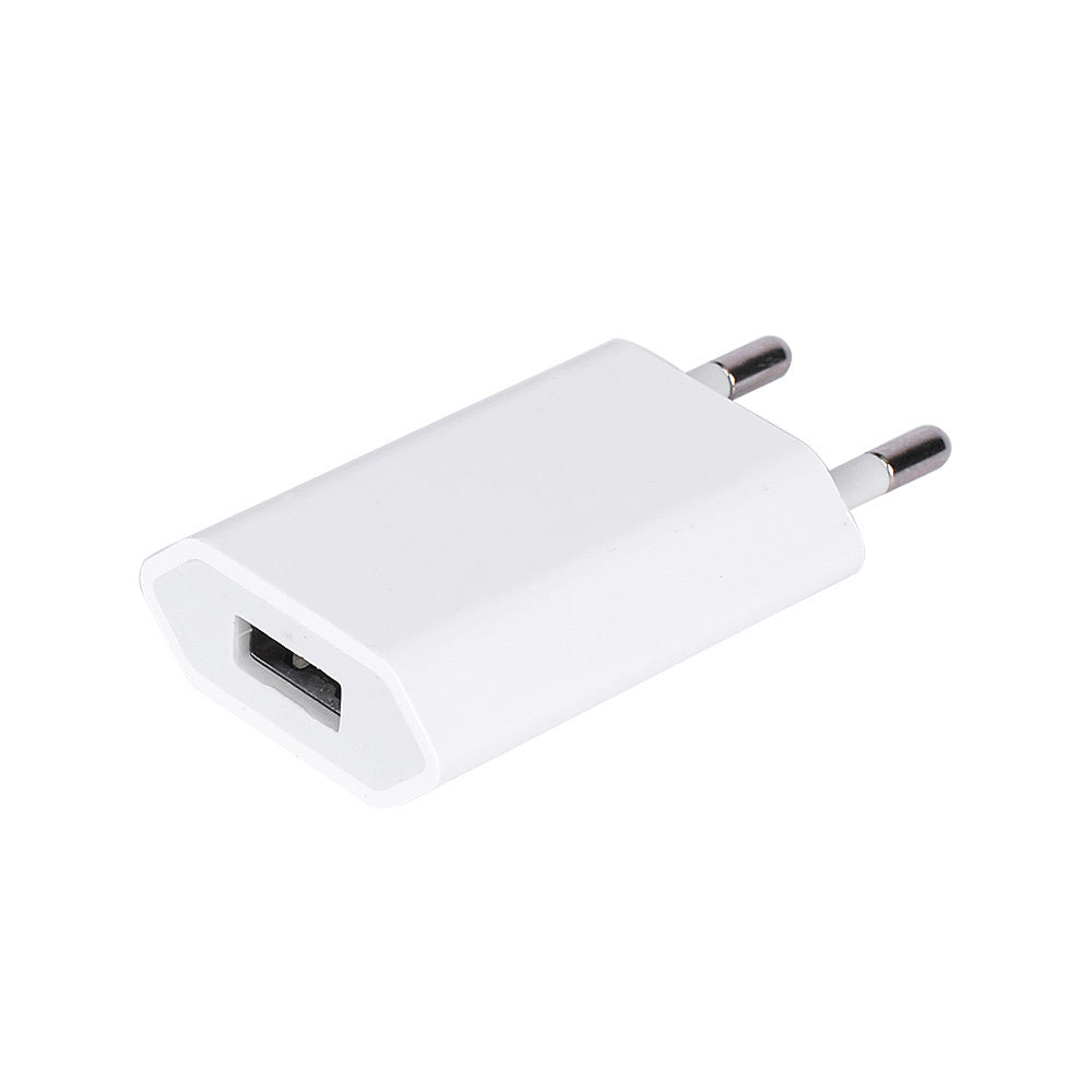 HKM-384019 Universal USB Travel Charger Compatible with iPhone 5, 5S, 6, 6S, X, iPad Air, Mini, and SE - 5V 2A Output