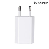 HKM-384019 Universal USB Travel Charger Compatible with iPhone 5, 5S, 6, 6S, X, iPad Air, Mini, and SE - 5V 2A Output