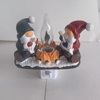 HKM-384083 Santa Claus European Style Night Light for Christmas Decoration with Socket Power Supply