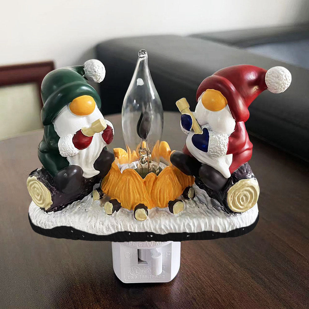 HKM-384083 Santa Claus European Style Night Light for Christmas Decoration with Socket Power Supply