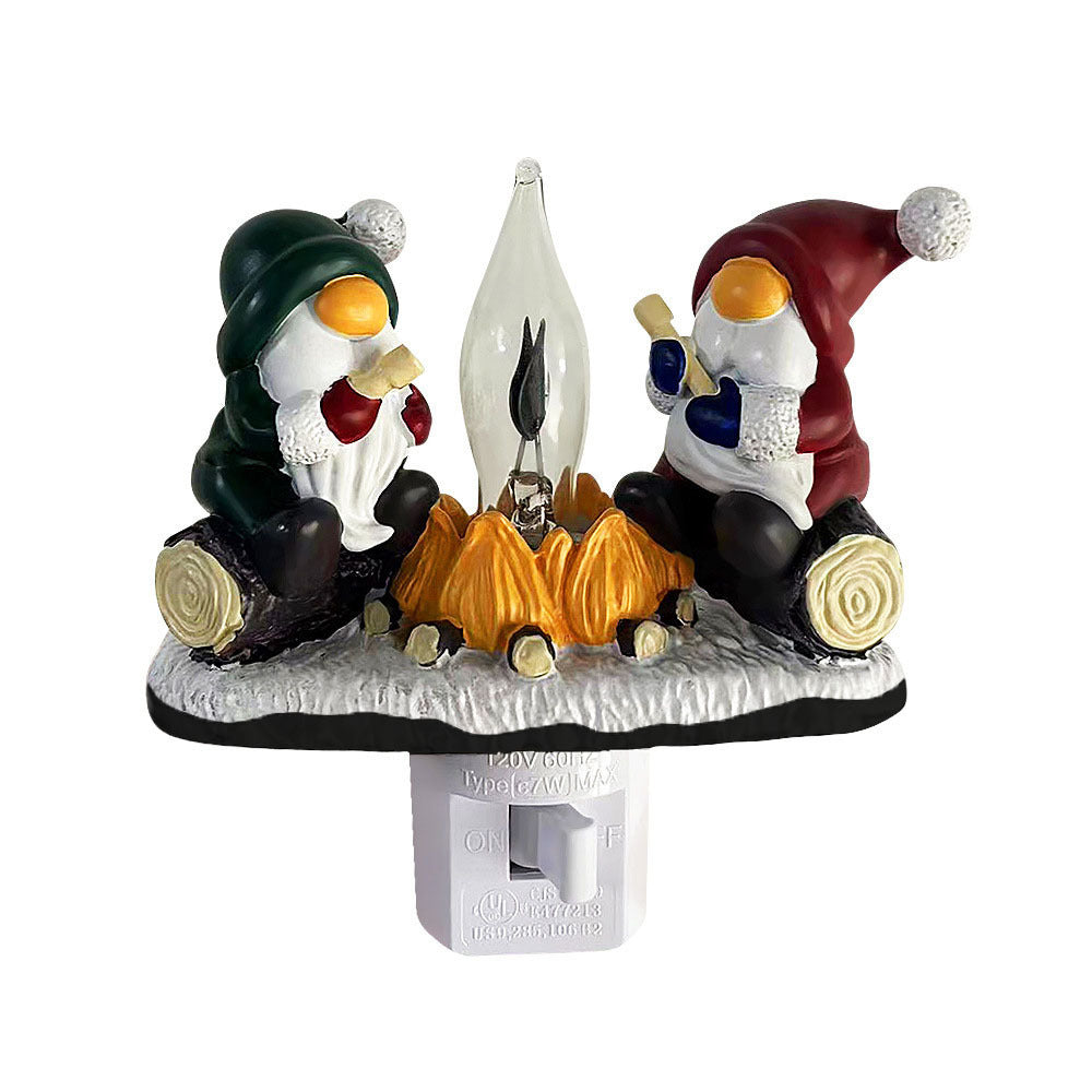 HKM-384083 Santa Claus European Style Night Light for Christmas Decoration with Socket Power Supply