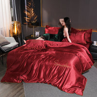 HKM-384275 Peached Cotton 4-Piece Bedding Set with Active Dyeing Process