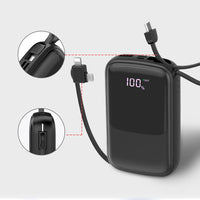 HKM-384467 10,000mAh Portable Power Bank with Multi-USB Output - Black, White, Green