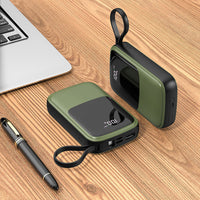 HKM-384467 10,000mAh Portable Power Bank with Multi-USB Output - Black, White, Green